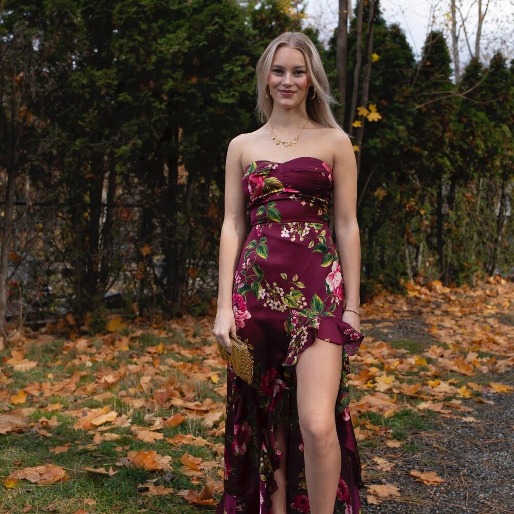 Merlot Rose Dress